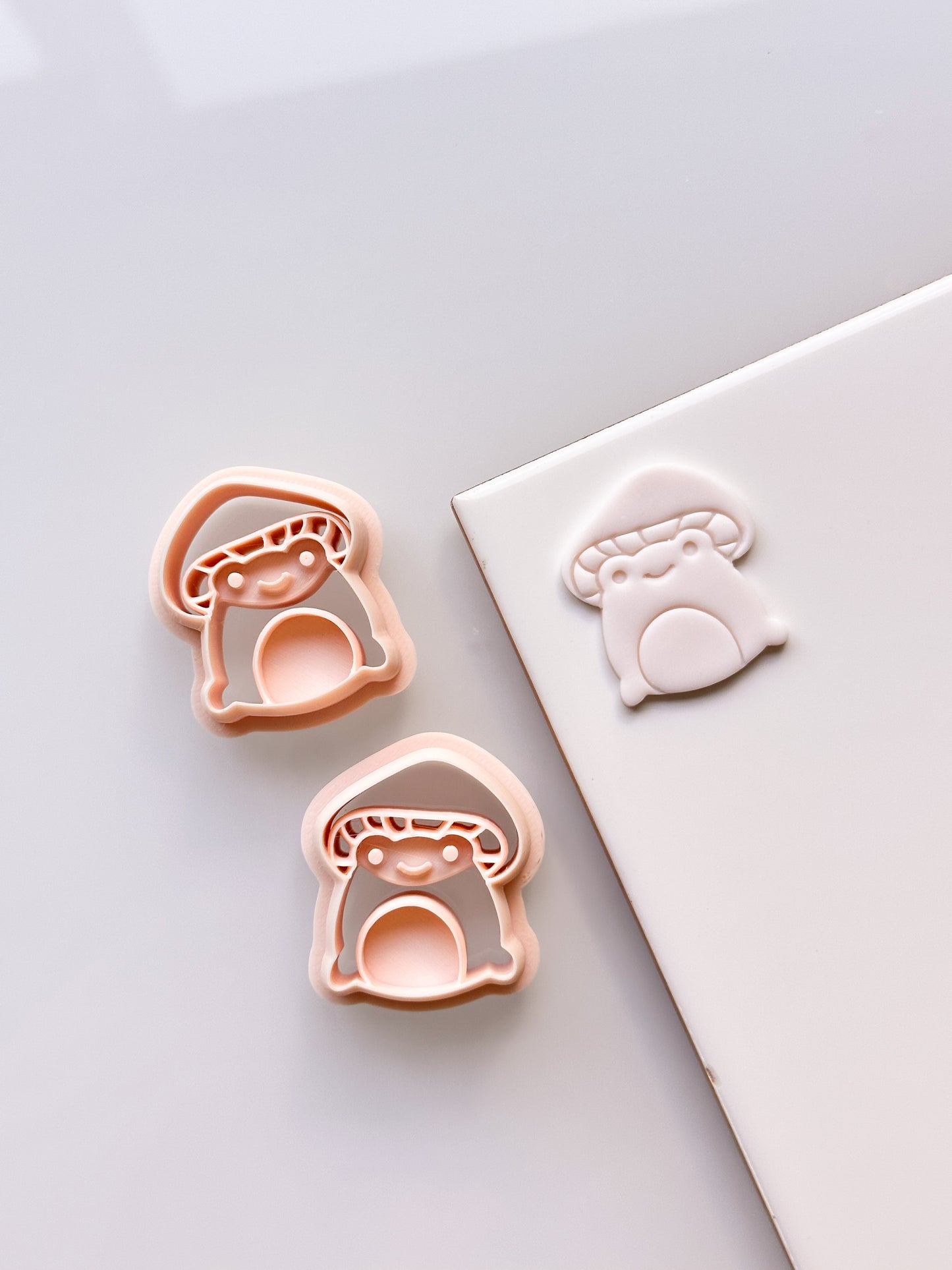 Mushroom Frog Mirrored Clay Cutter Set