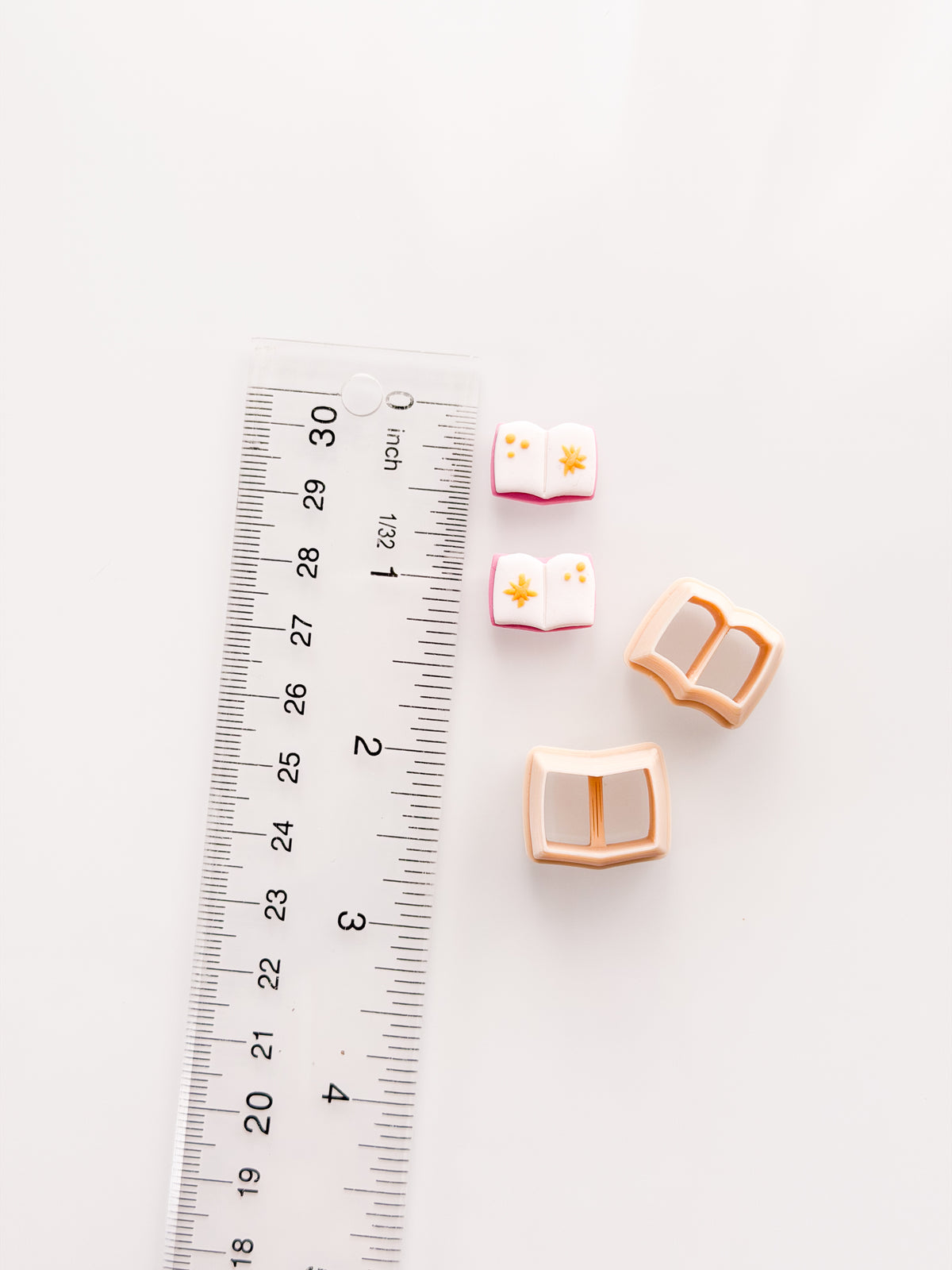 Open Book Studs Clay Cutter Set Polymer
