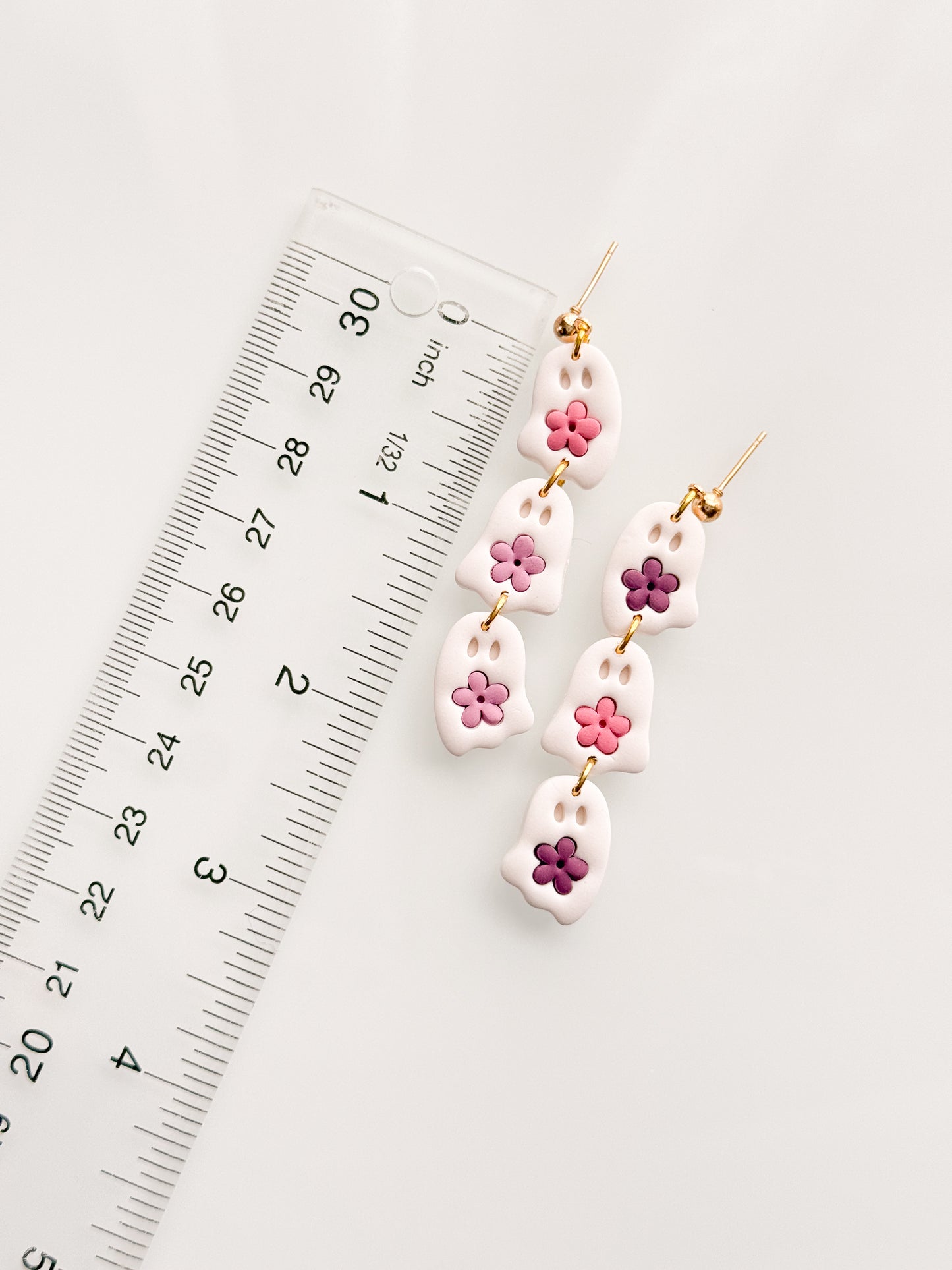 Triple Ghost Flowers Resin Printed Clay Cutter