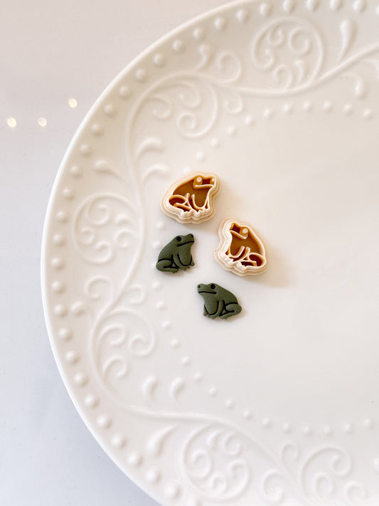 Frog Studs Mirrored Clay Cutter