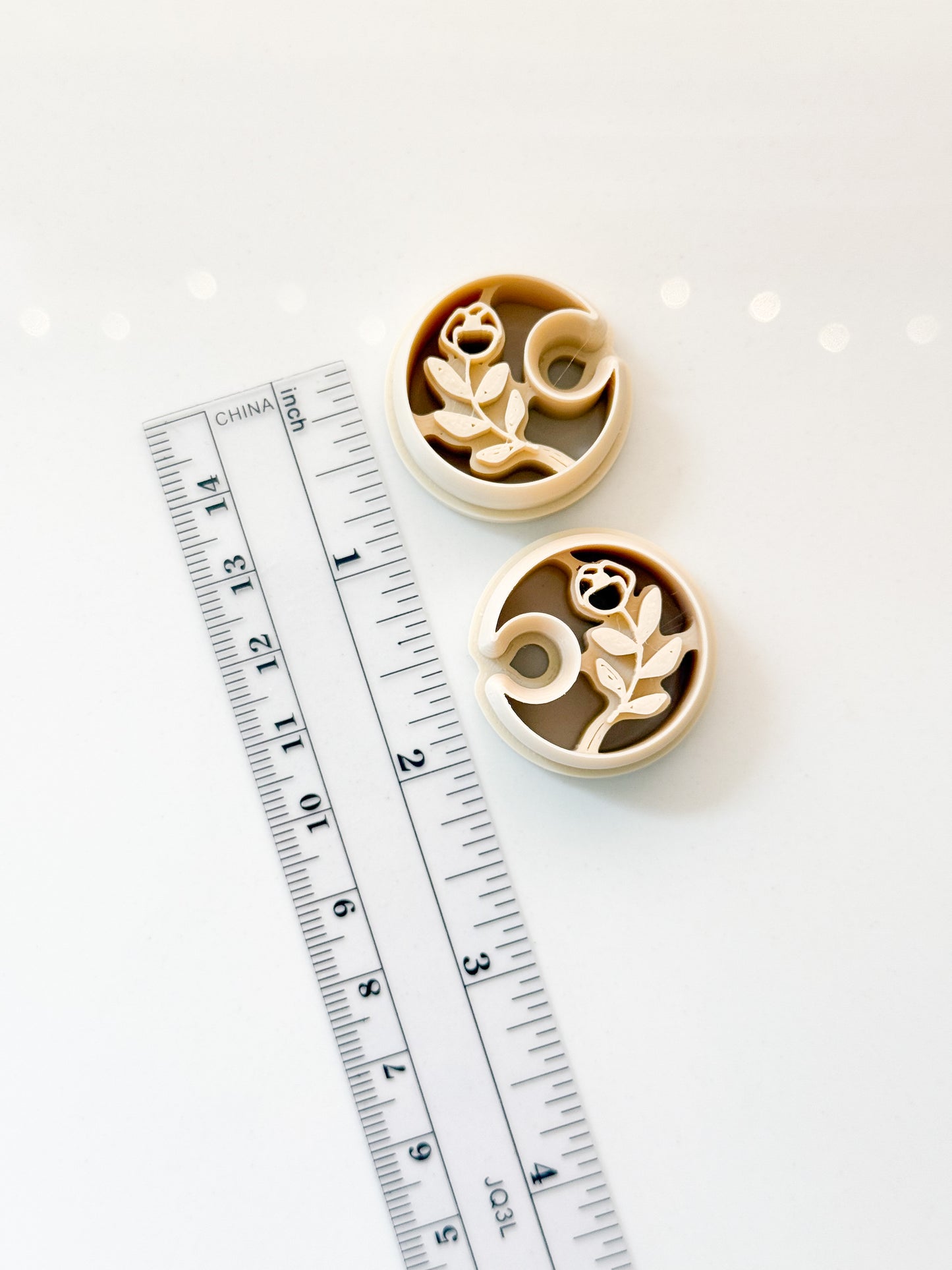 Floral Moons 25 Clay Cutter Mirrored Set
