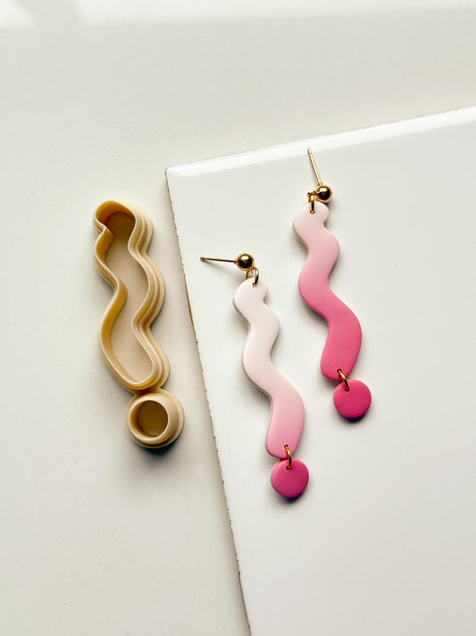 Squiggly Line And Circle Clay Cutter