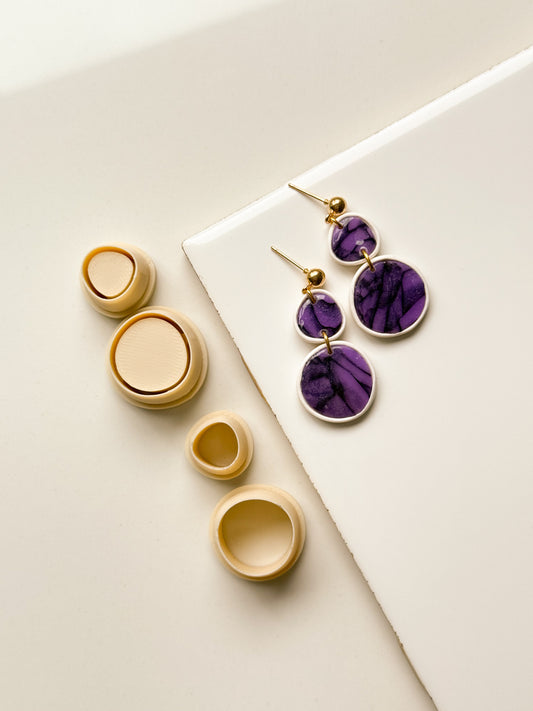 Thin Outline Organic Circle Bezels Clay Cutter Set