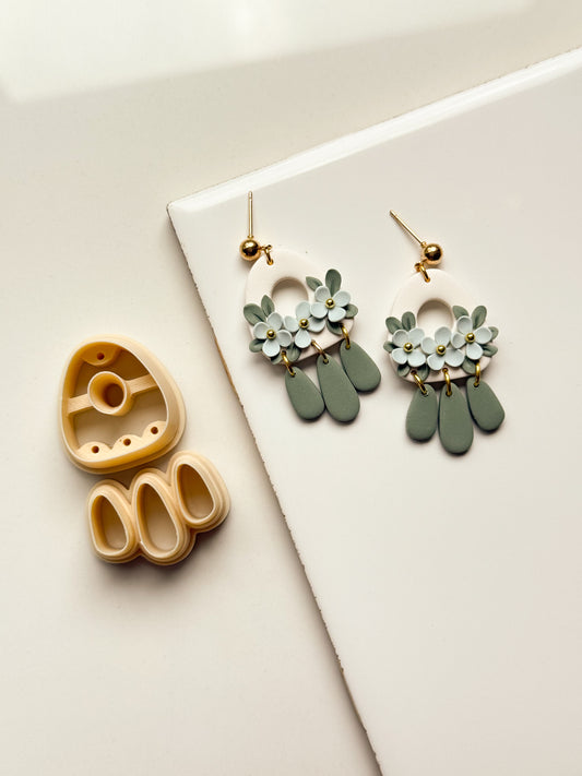 Organic Arch Dangle Clay Cutter Set - Drill Guides