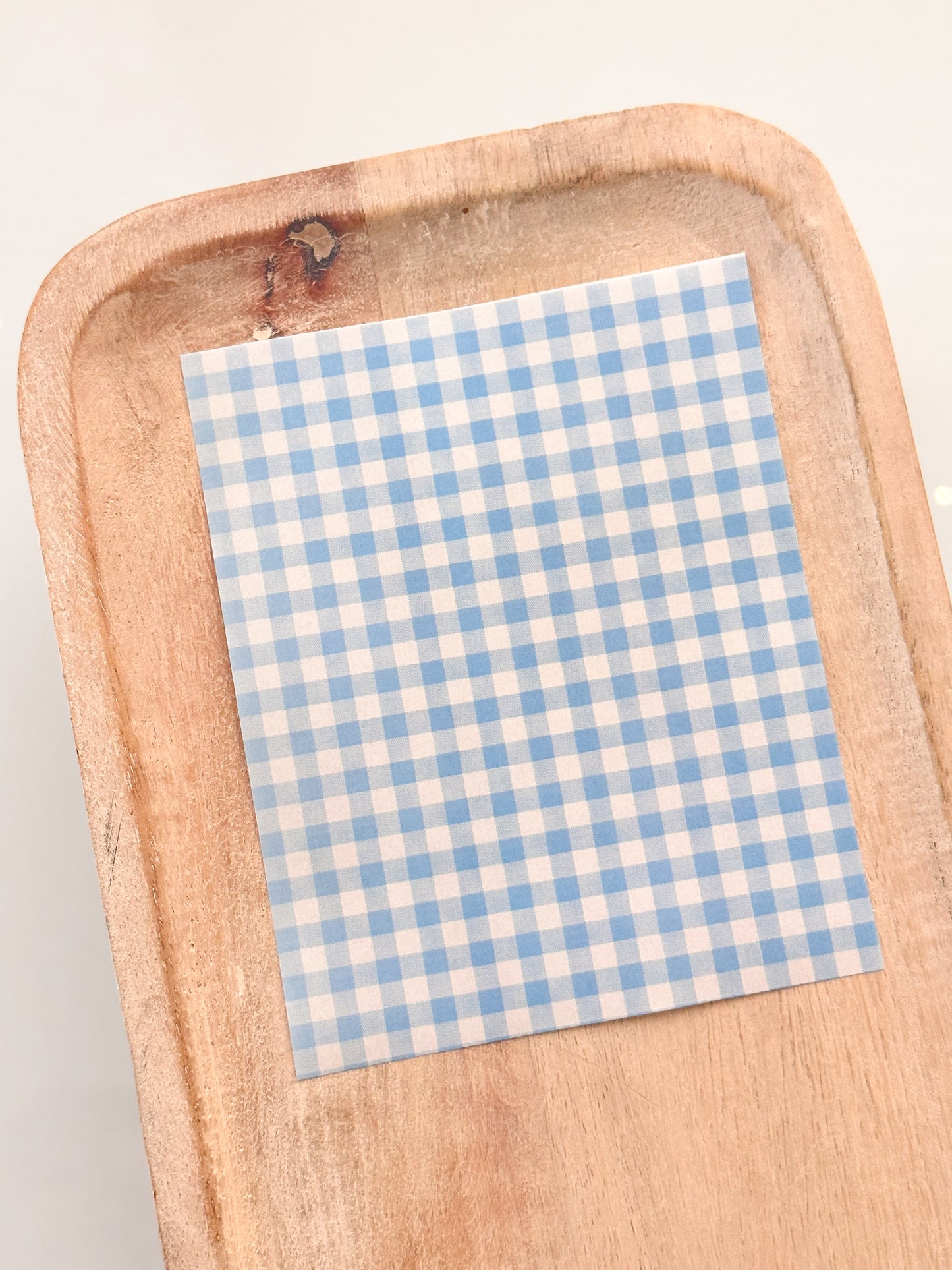GINGHAM Blue Transfer Sheet
