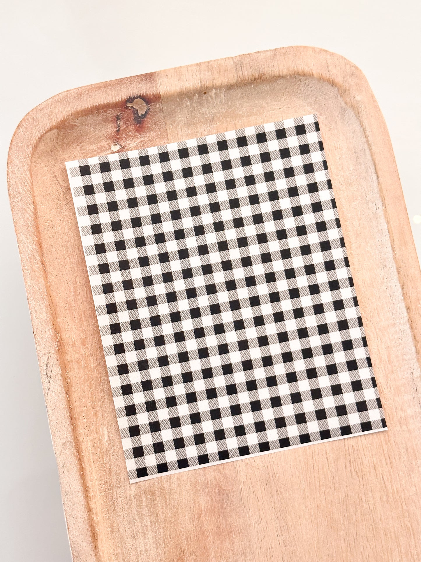 Feuille de transfert GINGHAM noire