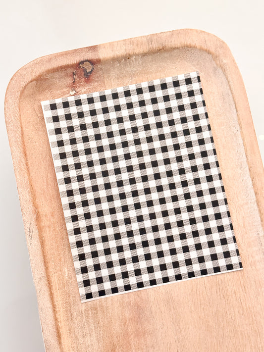 GINGHAM Black Transfer Sheet
