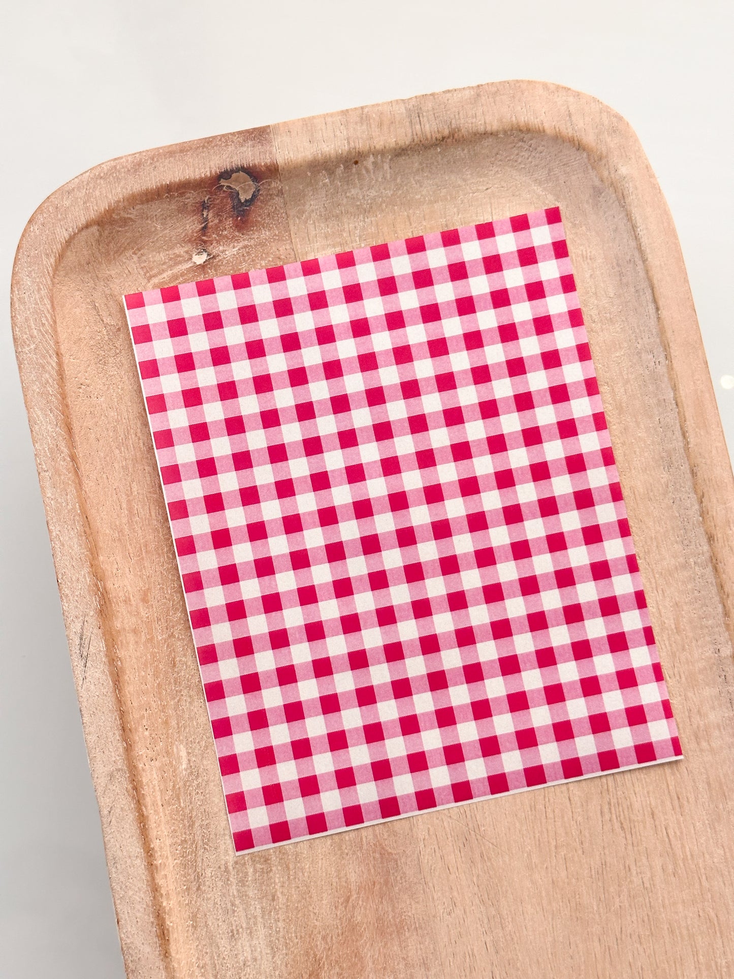 GINGHAM Pink 3 Transfer Sheet
