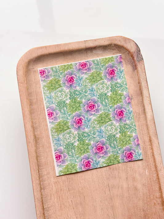 Succulent 3 Transfer Sheet