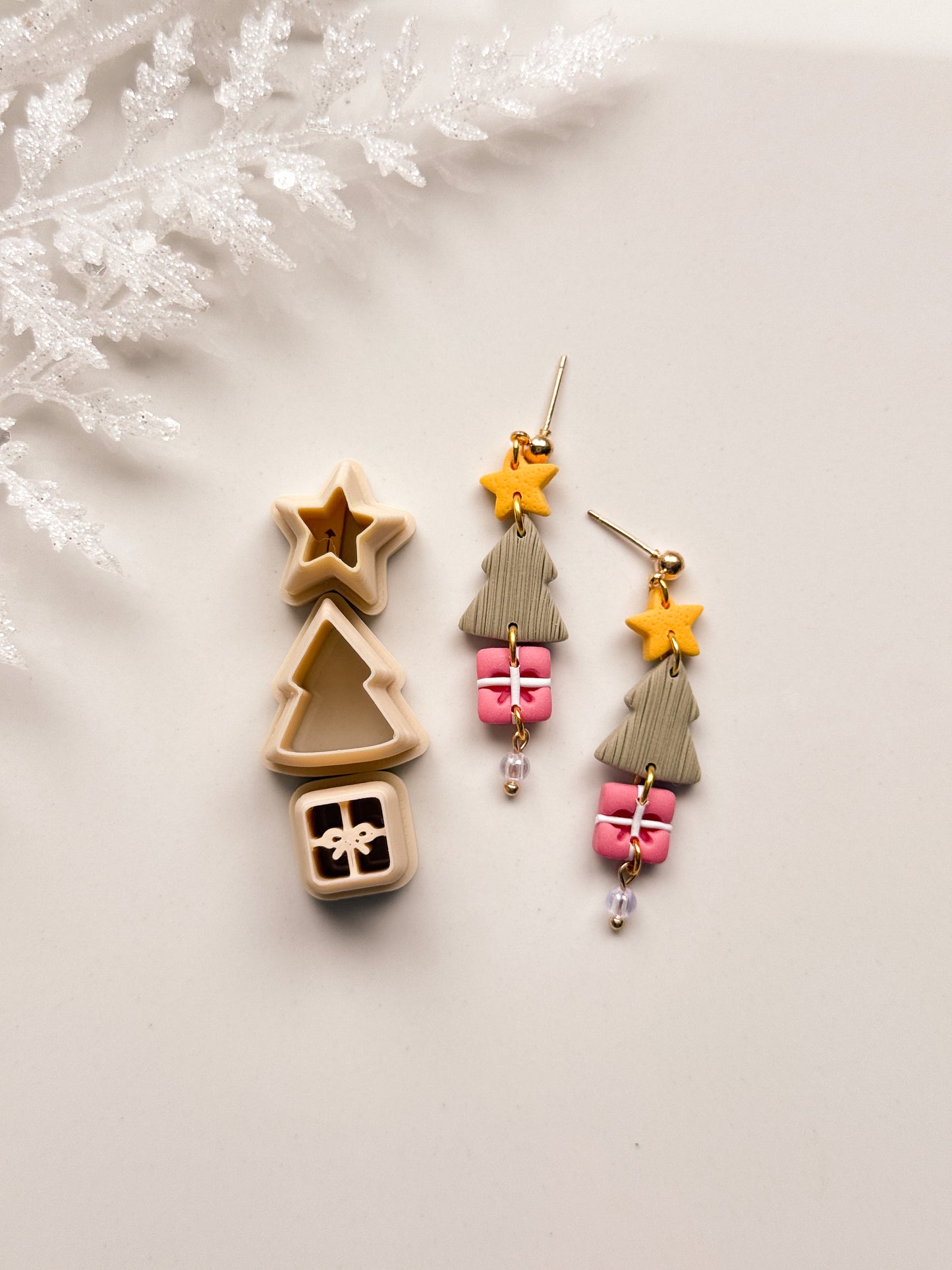 Star Tree Gift Dangle Clay Cutter Set