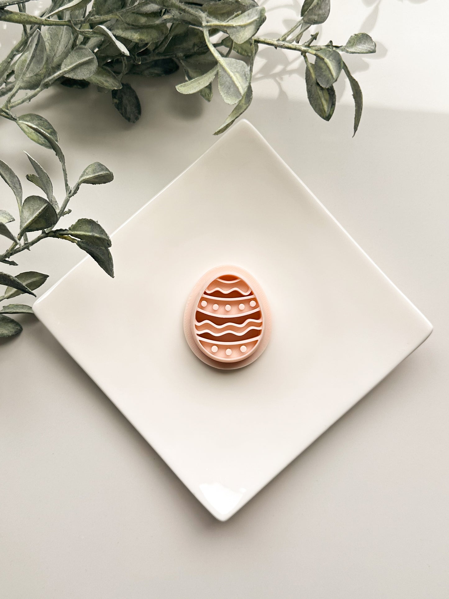Easter Egg Embossed Clay Cutter