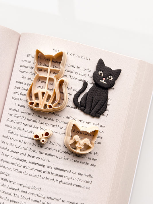 Cat Stacked Bookmark Clay Cutter Set