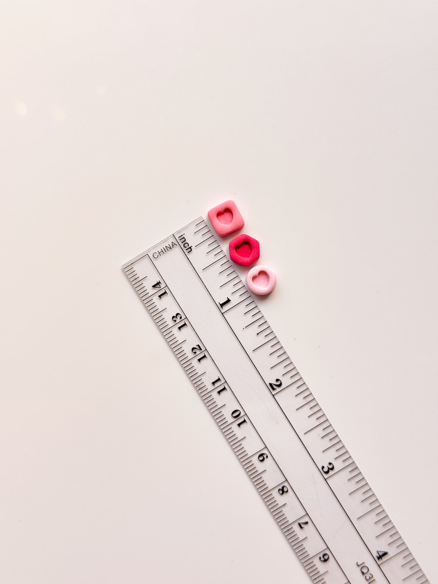 Tiny Heart Embossed Shapes Clay Cutter Set