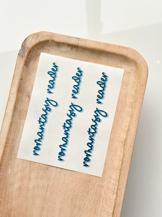 Romantasy Reader Transfer Sheet