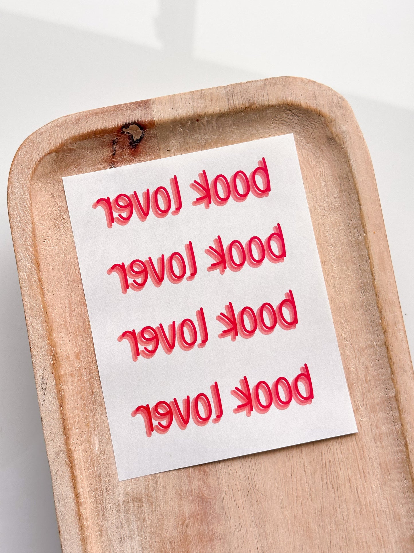 Book Lover Transfer Sheet