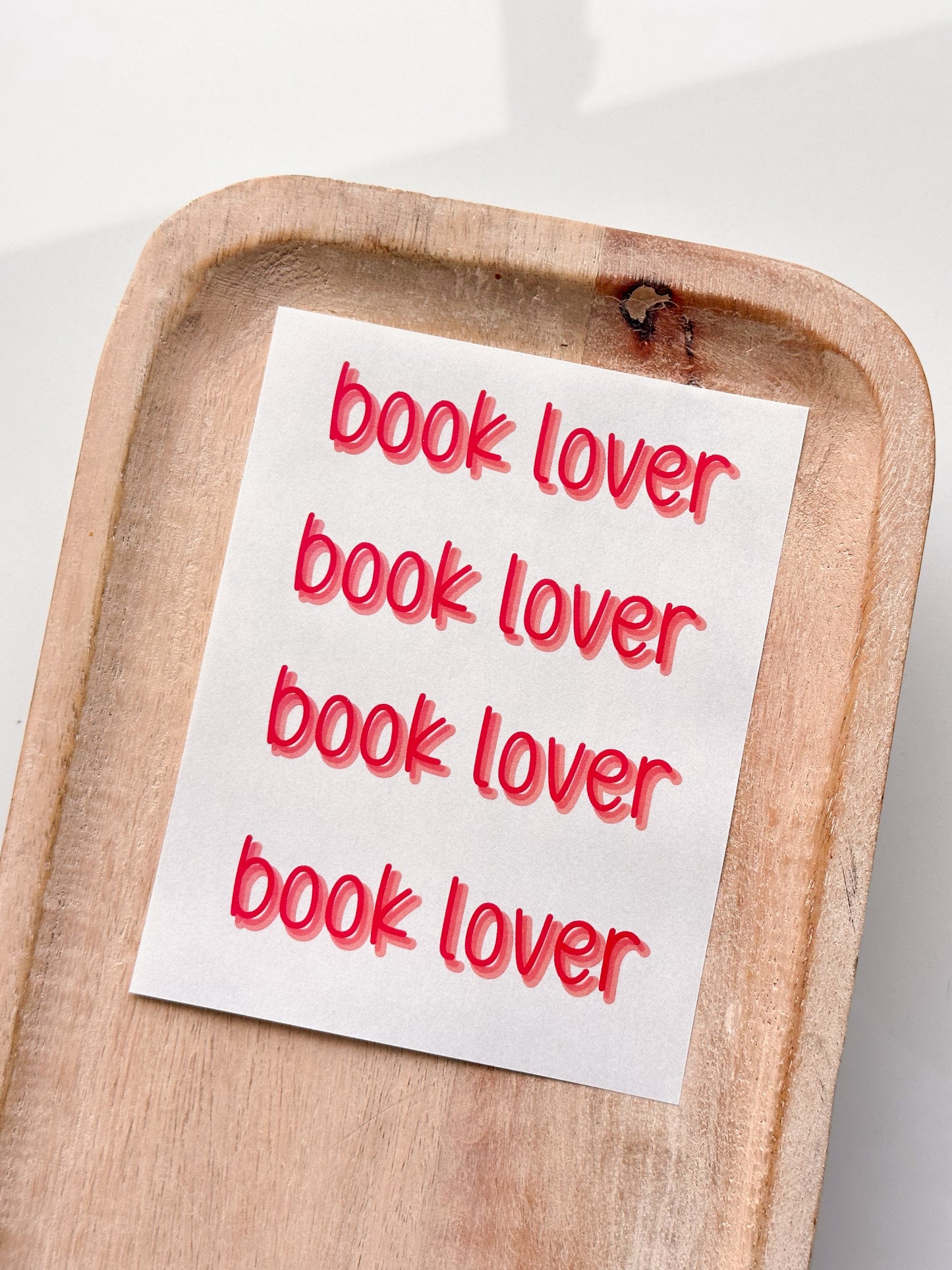 Book Lover Transfer Sheet