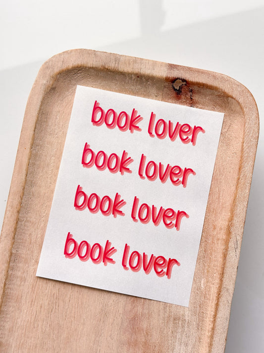 Feuille de transfert pour amoureux des livres