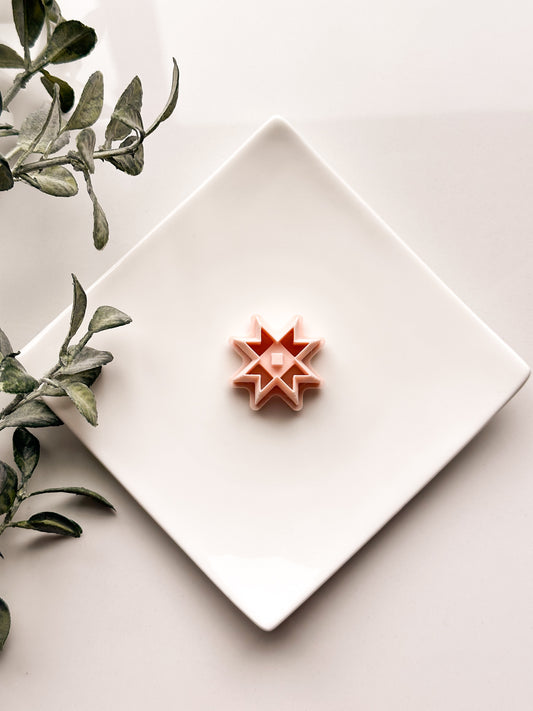 Aztec Shape Embossed Center Clay Cutter