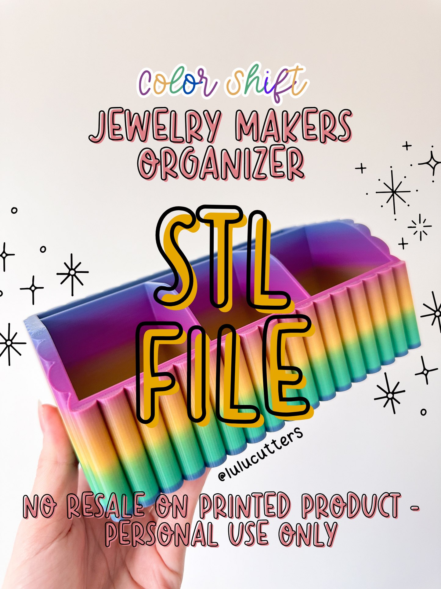 STL FILE Color Shift Jewelry Makers Organizer