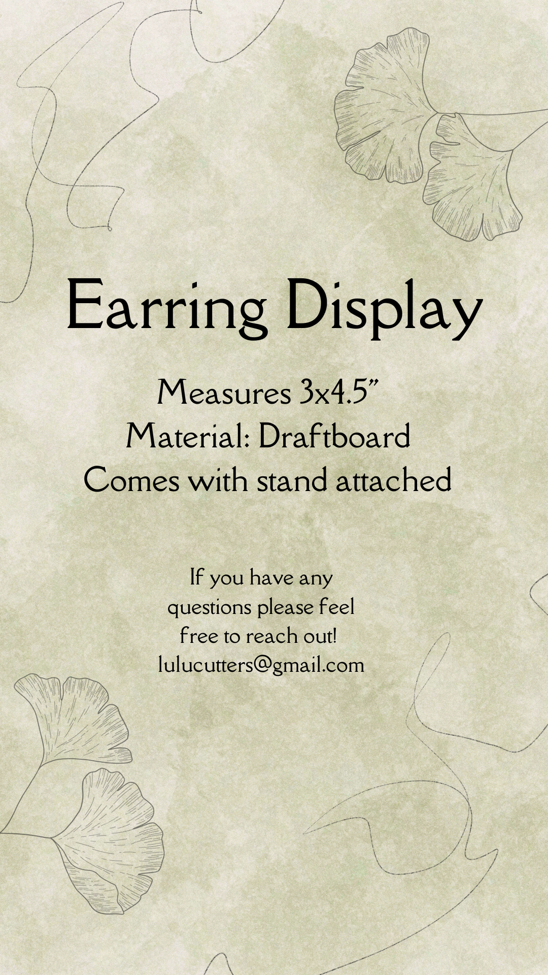 Lot de 3 présentoirs pour boucles d'oreilles