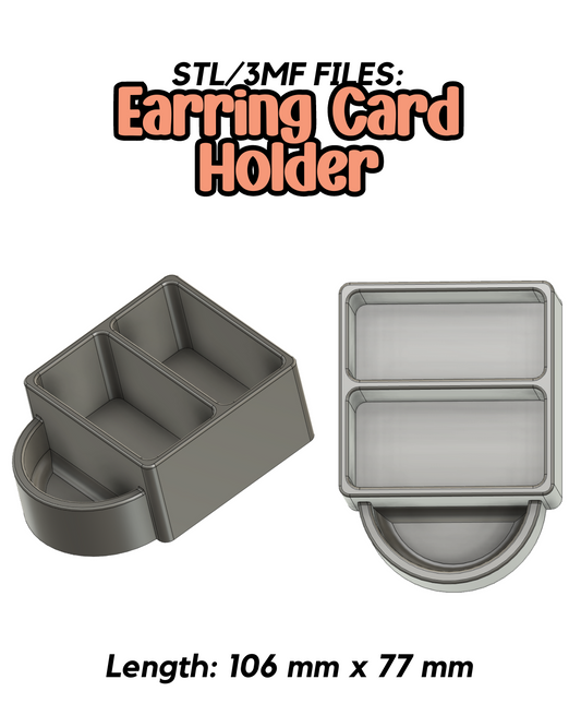 STL FILES - Earring Card Organizer + Assembler