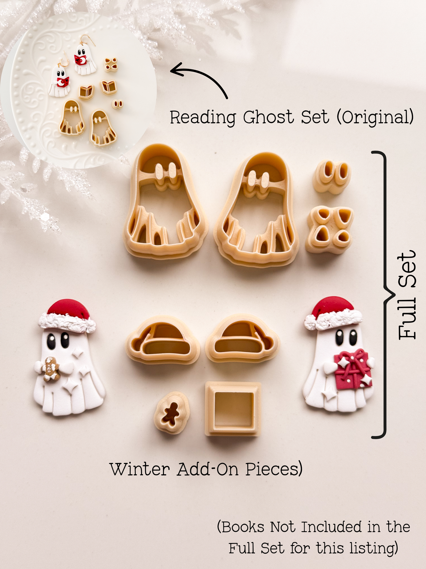 Festive Ghosts Clay Cutter Set