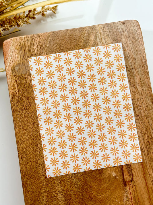 Yellow and Orange Flowers Transfer Sheet