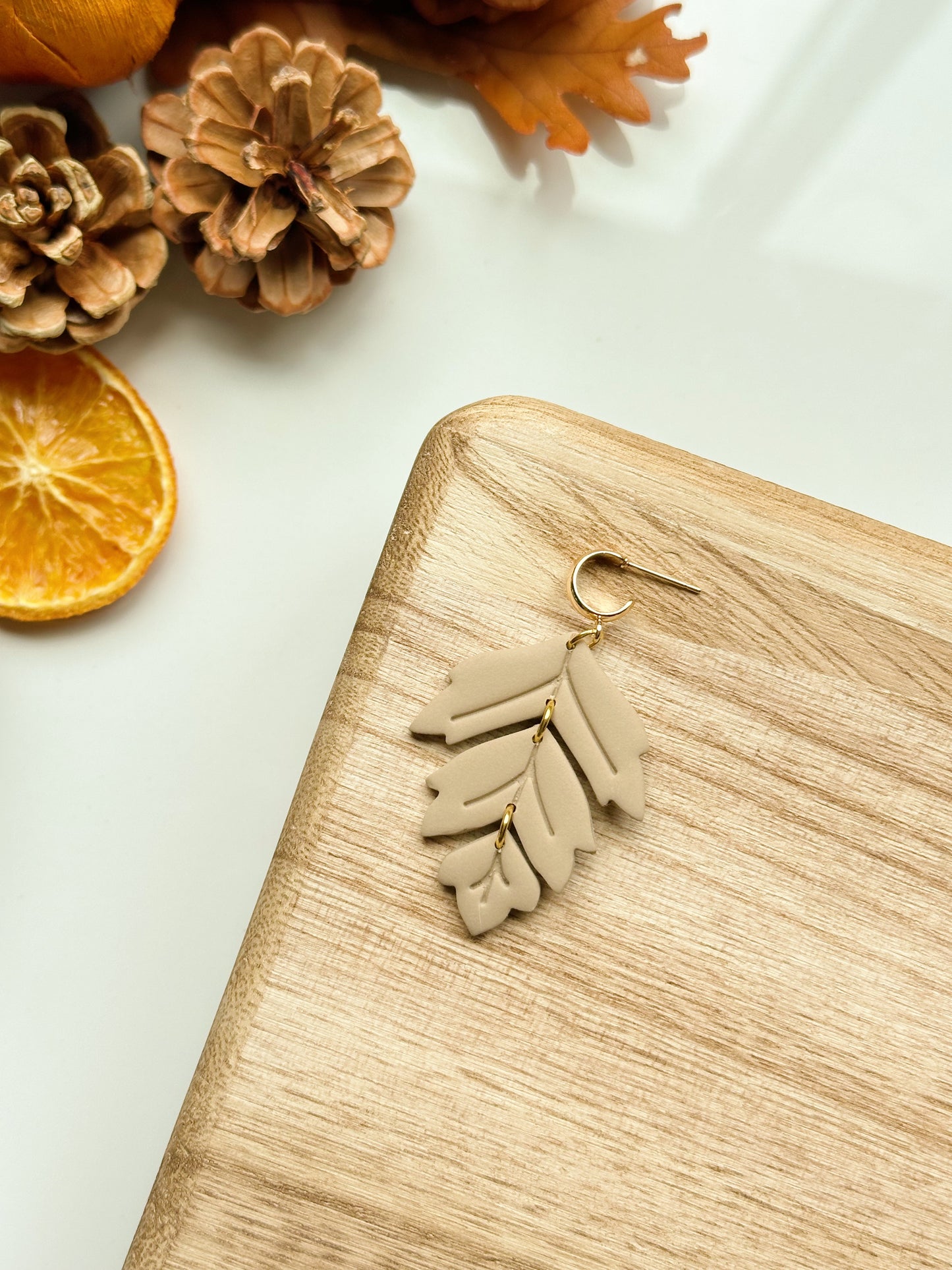 Leaf Trio Dangle Clay Cutter