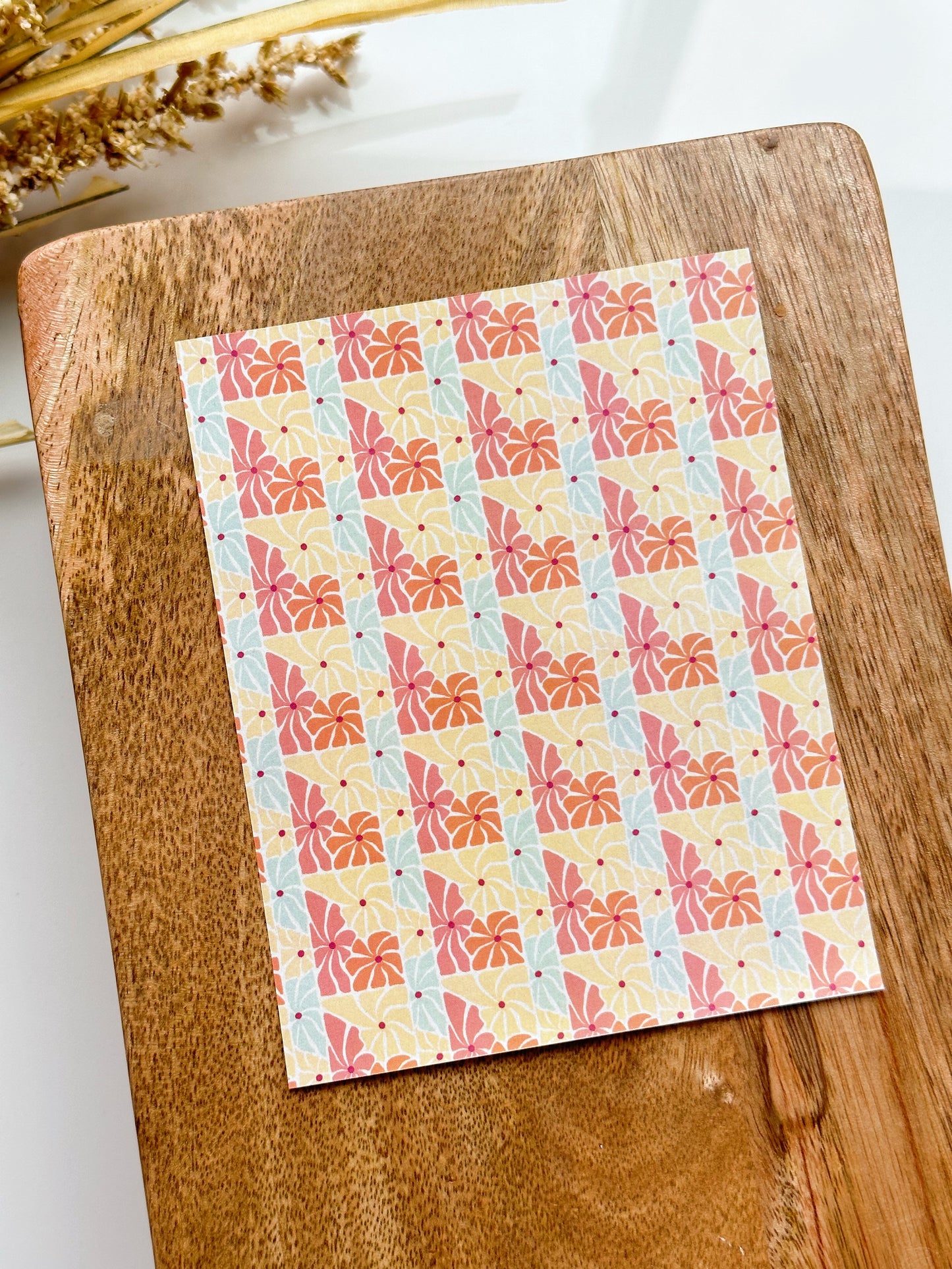 Patterned Flowers Transfer Sheet