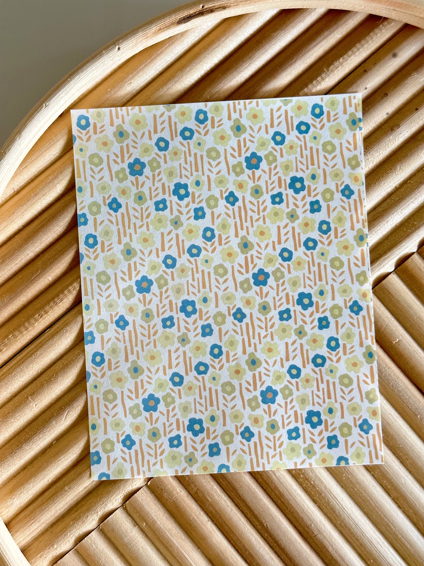 Muted Flowers Transfer Sheet