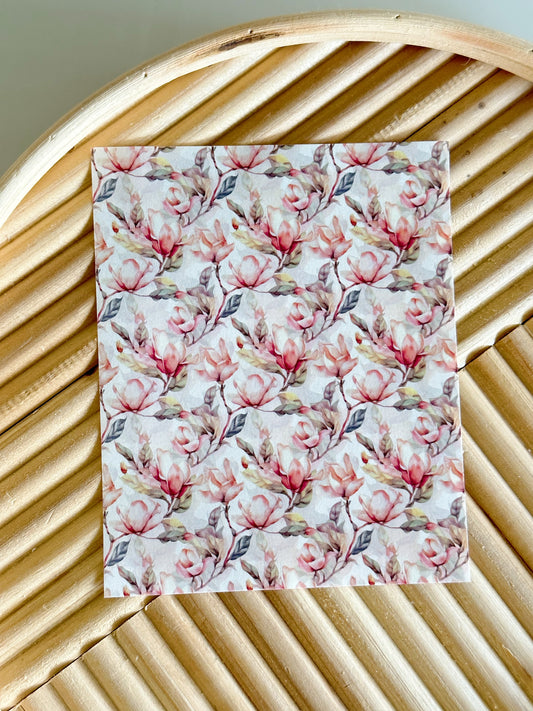 Feuille de transfert de fleurs à l'aquarelle vibrante n° 3