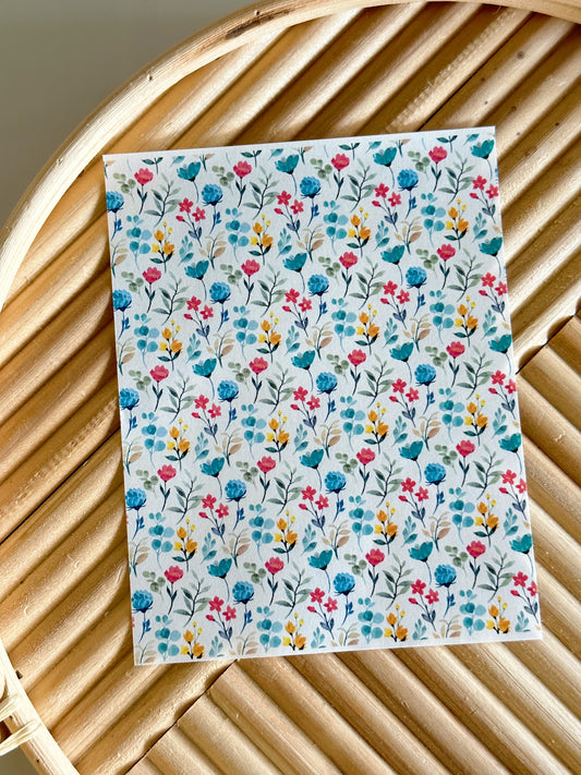 Feuille de transfert de jardin coloré