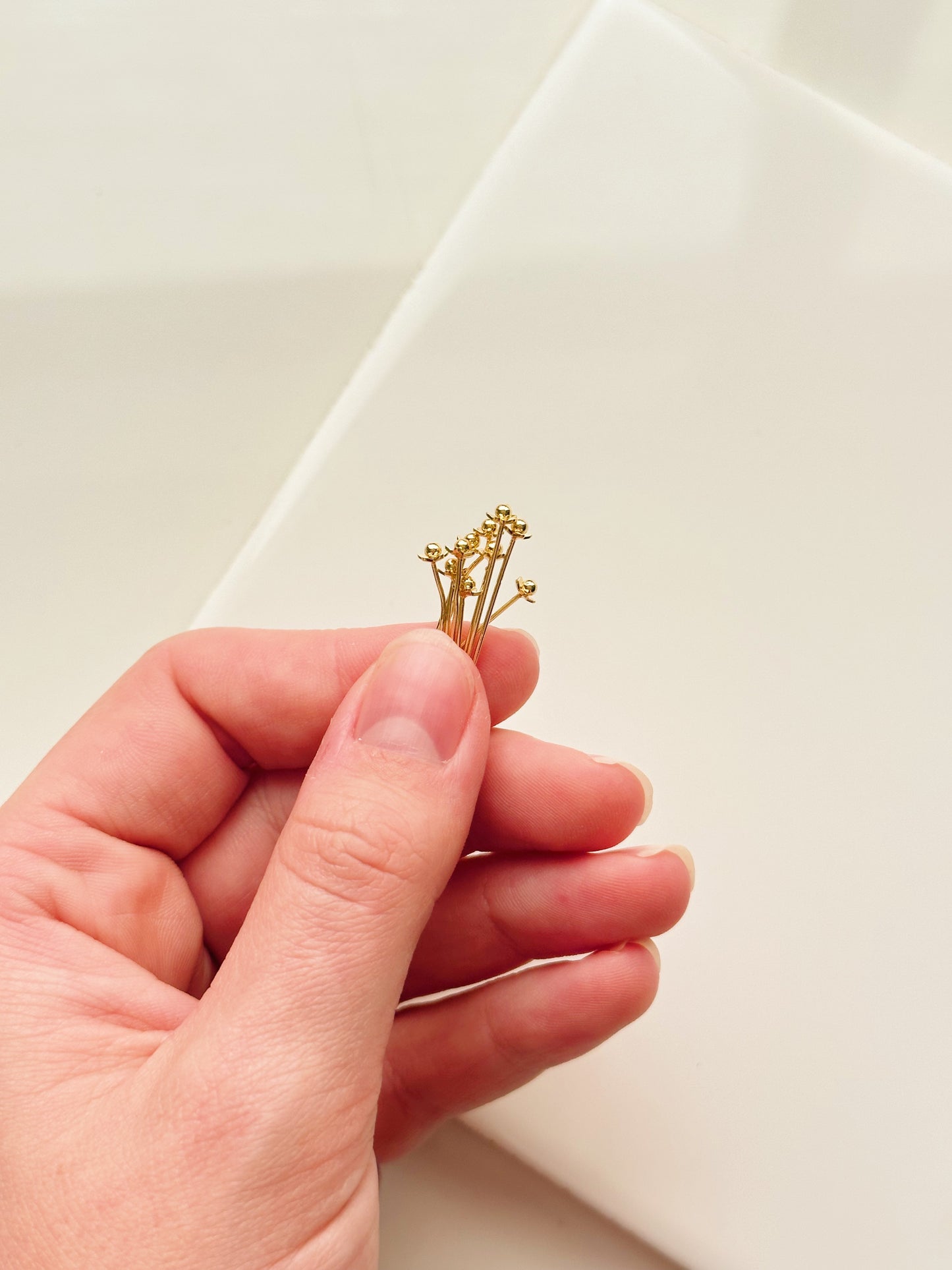 Centre de fleurs n° 3 plaqué or 18 carats (10 pièces)