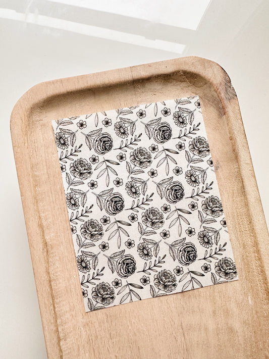 Tattooed Florals Transfer Sheet