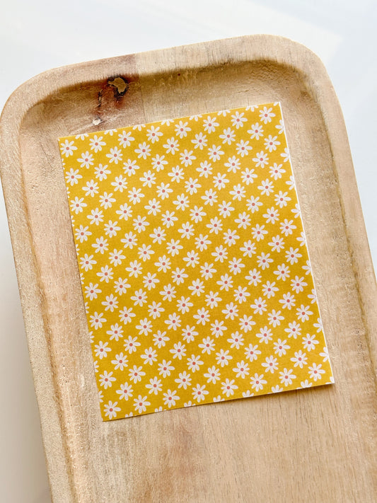 Yellow & Pink Flowers Transfer Sheet