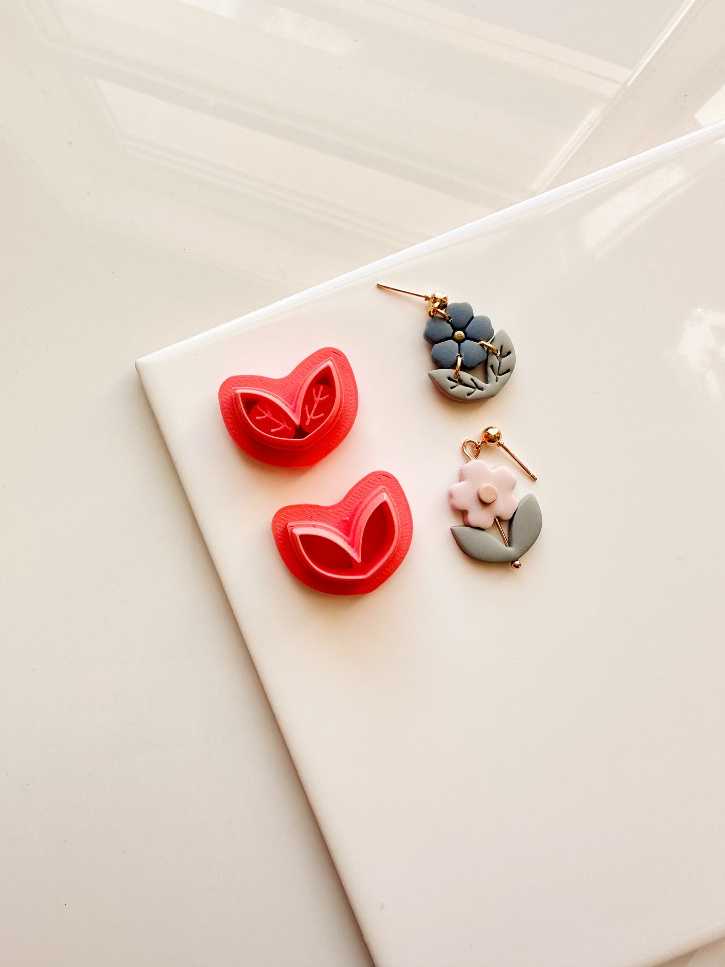 Double Leaf Floral Set Clay Cutter