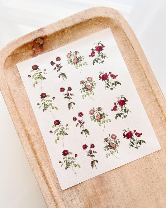 Vintage Florals Transfer Sheet