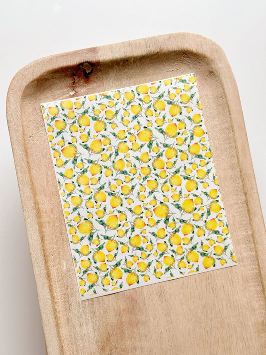 Lemons Transfer Sheet