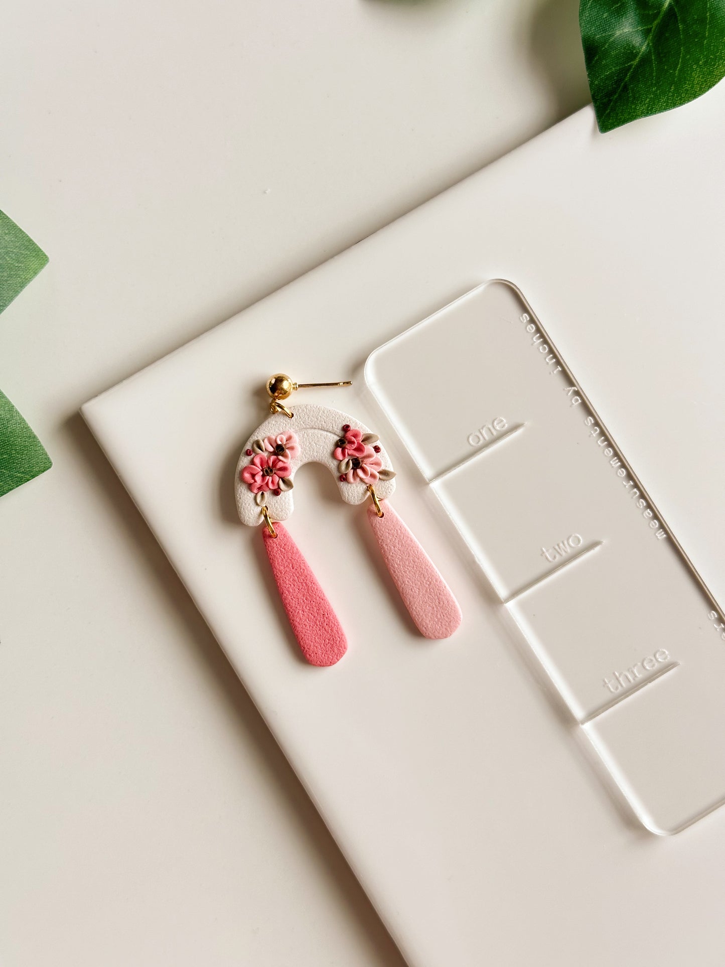 Pendentif romantique rose n° 2