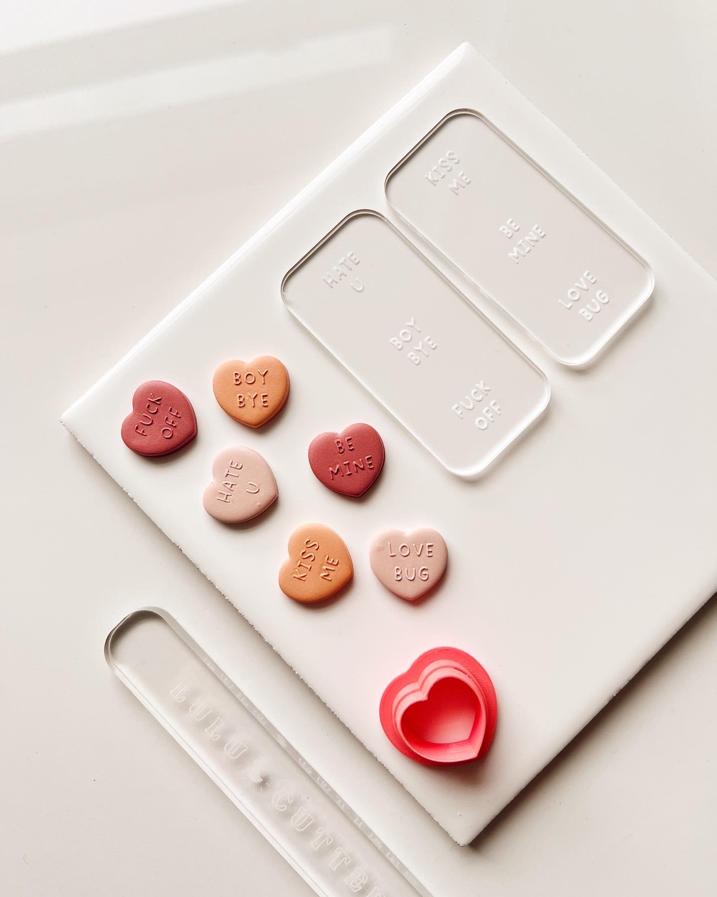 Conversation Hearts Texture Tiles