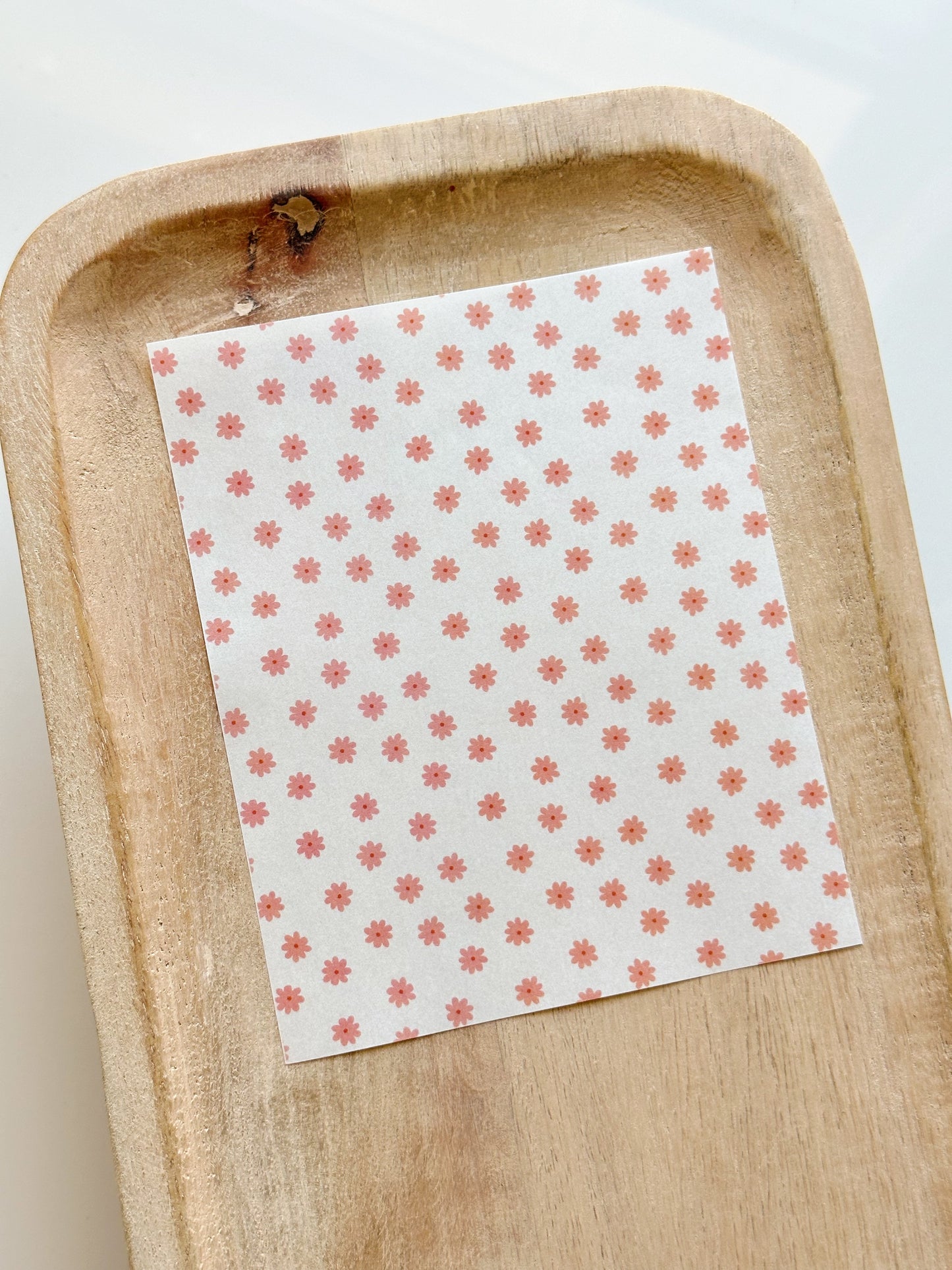 Scattered Pink Flowers Transfer Sheet