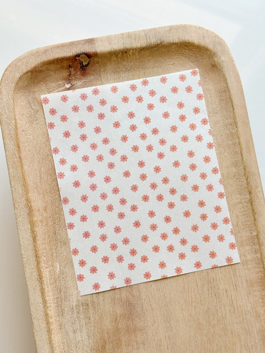 Scattered Pink Flowers Transfer Sheet