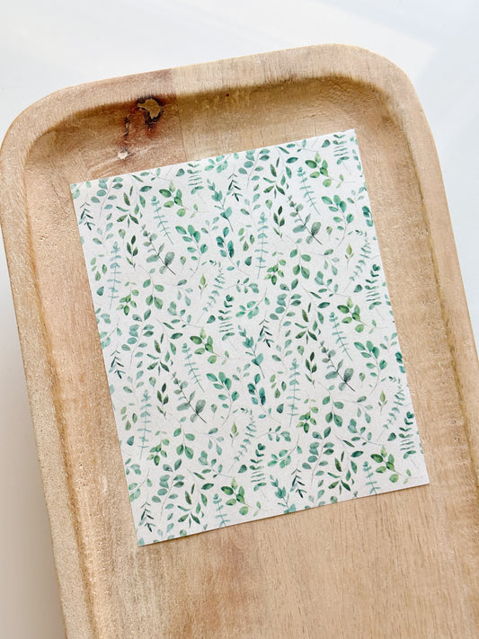 Watercolor Leaves Transfer Sheet