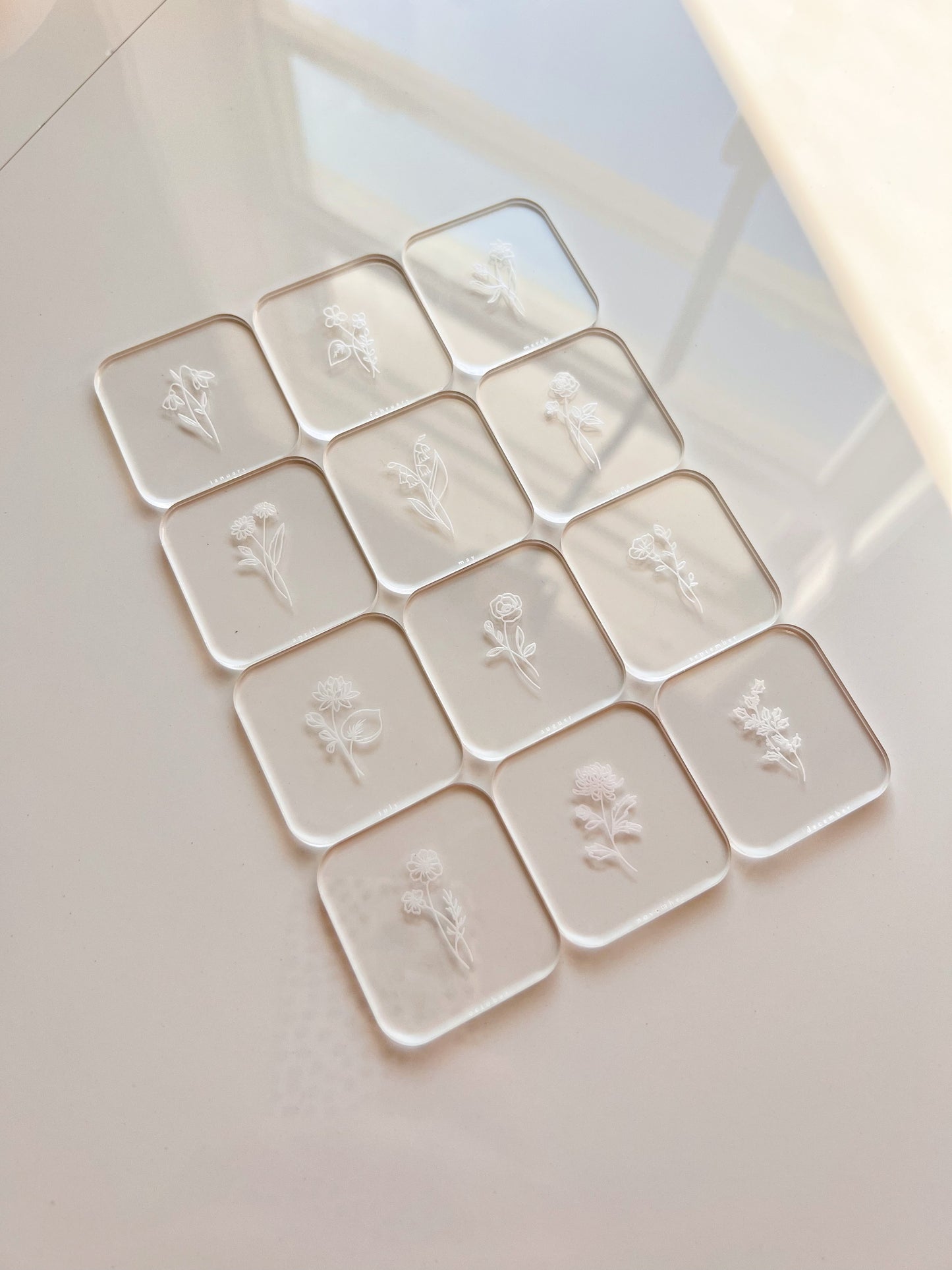 Birth Flower Texture Tiles