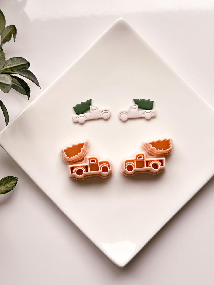 Christmas Trucks Clay Cutter Set