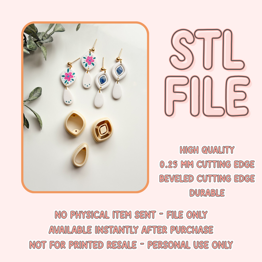 Soft Diamond Drop/Bezel STL FILE