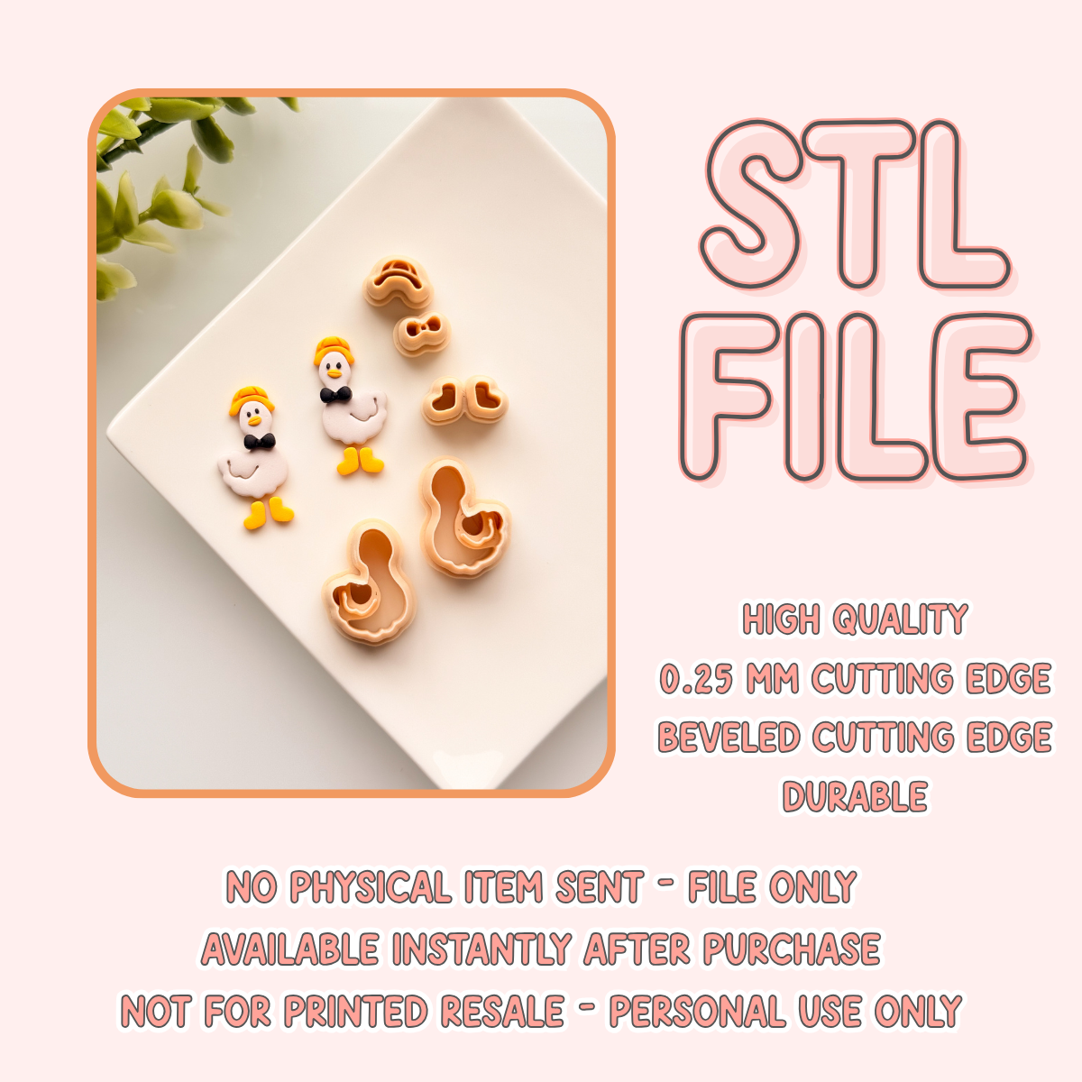 Rainy Day Duck STL FILE