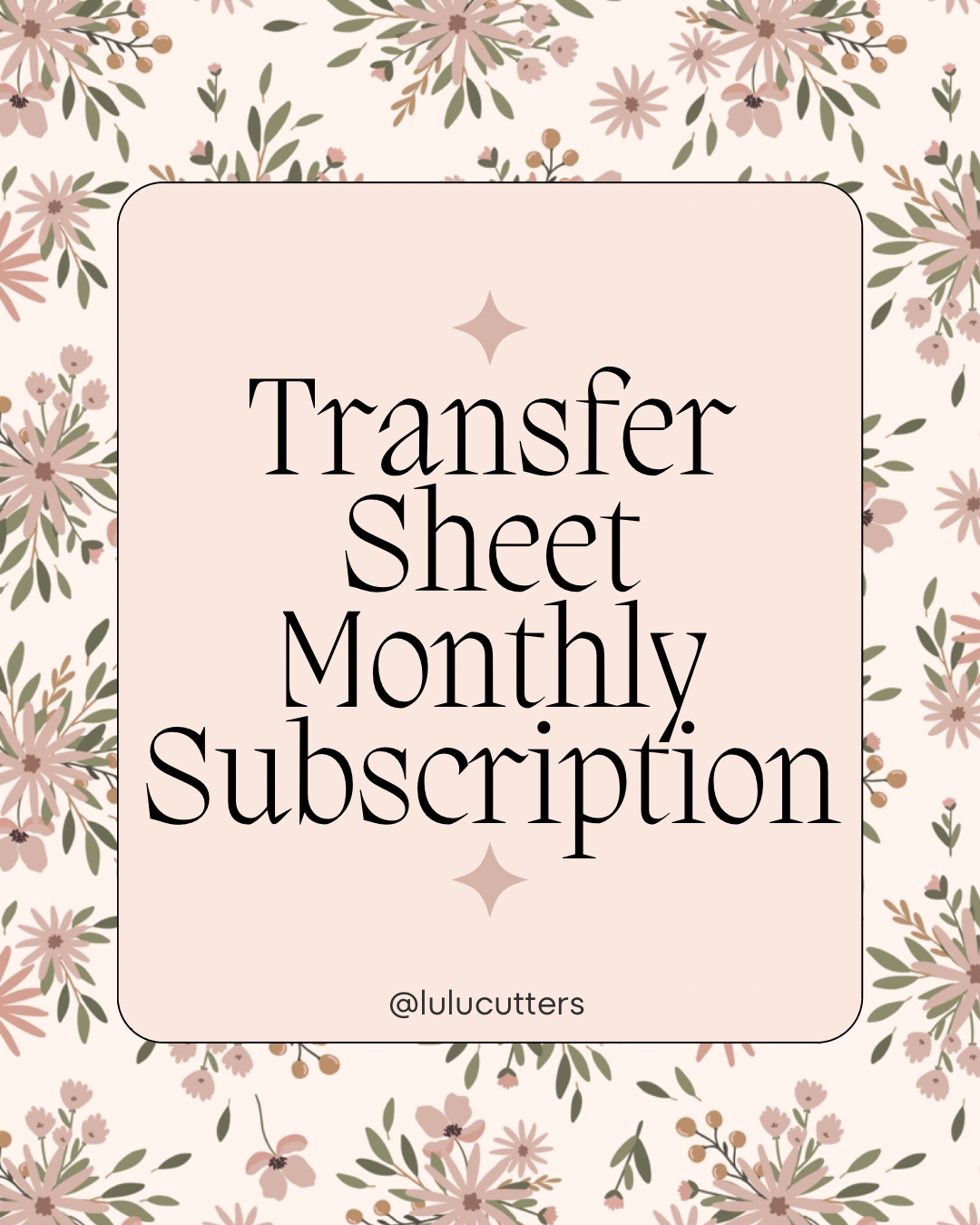 Transfer Sheet Monthly Subscription