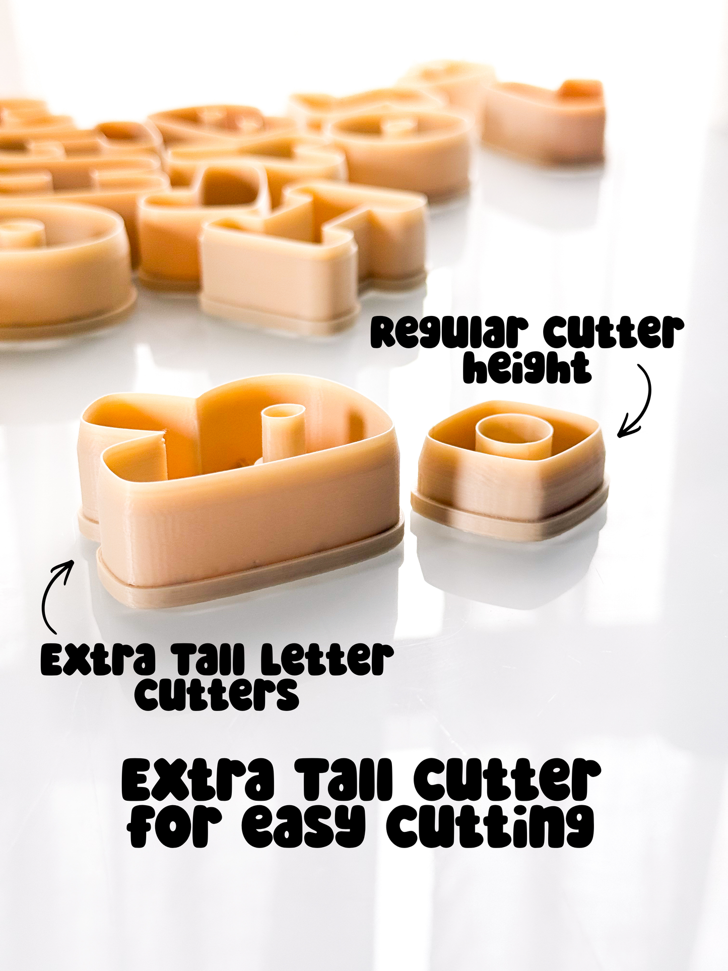 Giant Bubble Letters For Polymer Clay Clay Cutters