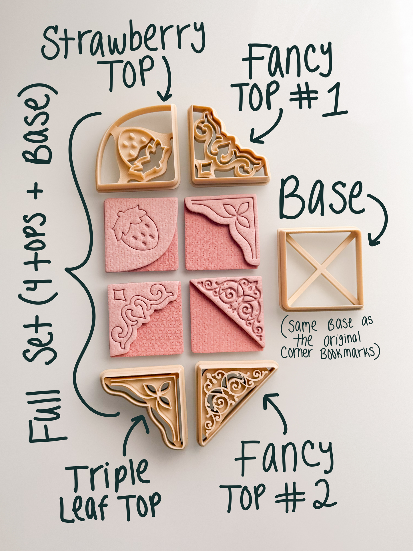 Fancy Corner Bookmark Clay Cutters